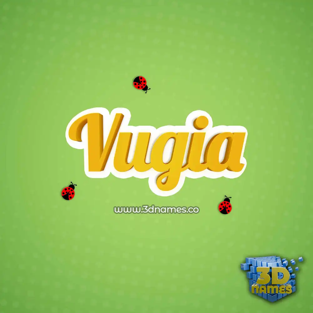 vugia in Ladybugs style - 3D name wallpaper