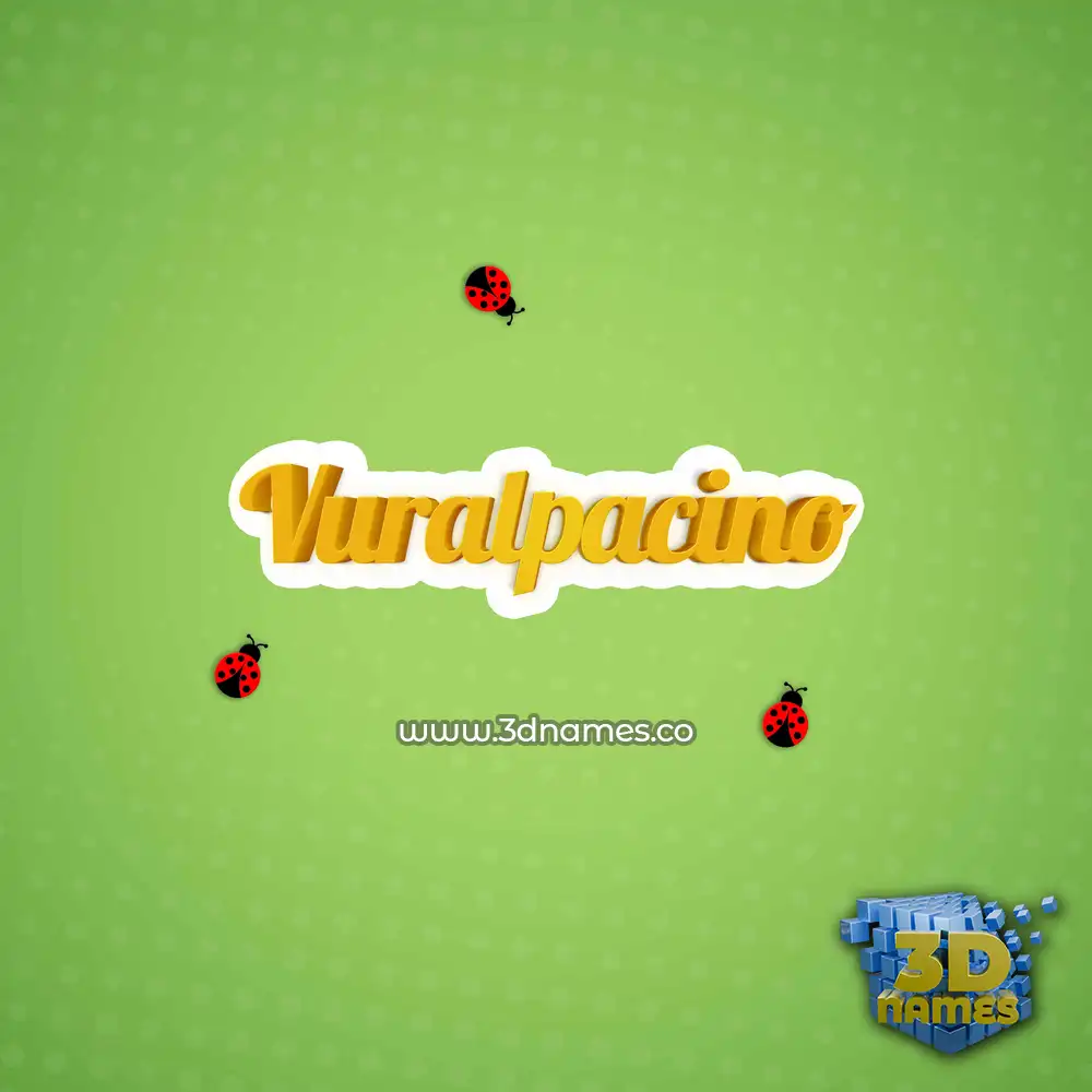 vuralpacino in Ladybugs style - 3D name wallpaper
