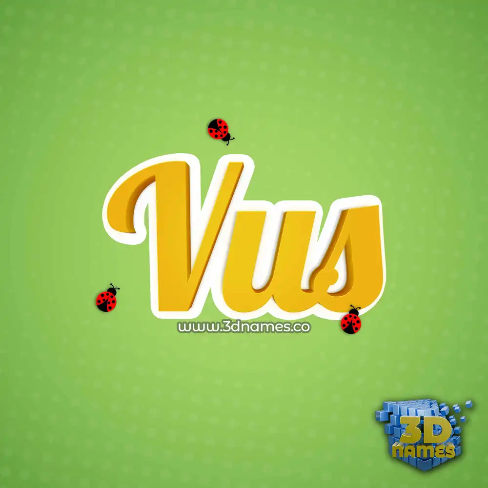 vus in Ladybugs style - 3D name wallpaper