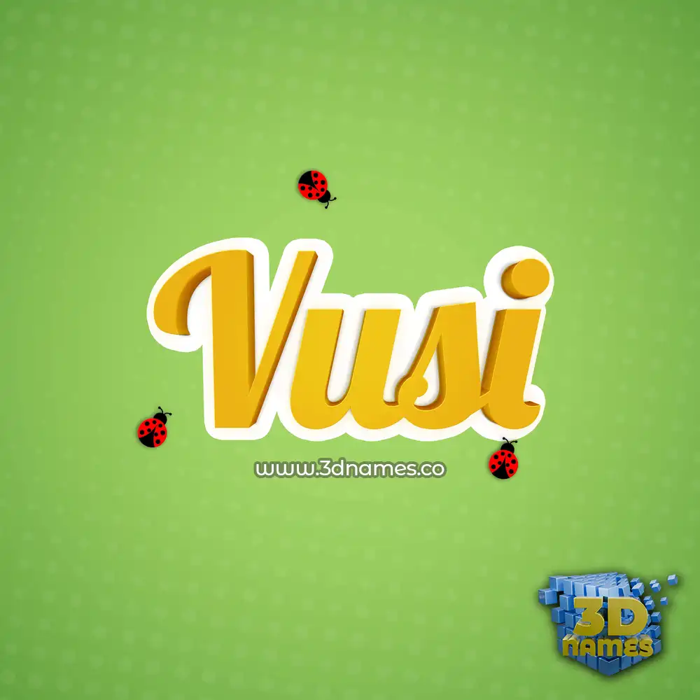 vusi in Ladybugs style - 3D name wallpaper