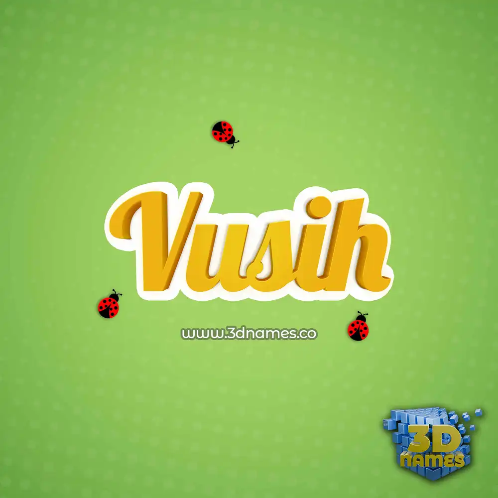 vusih in Ladybugs style - 3D name wallpaper