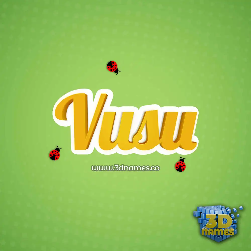 vusu in Ladybugs style - 3D name wallpaper
