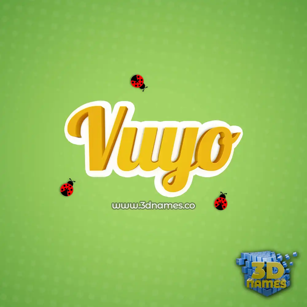 vuyo in Ladybugs style - 3D name wallpaper
