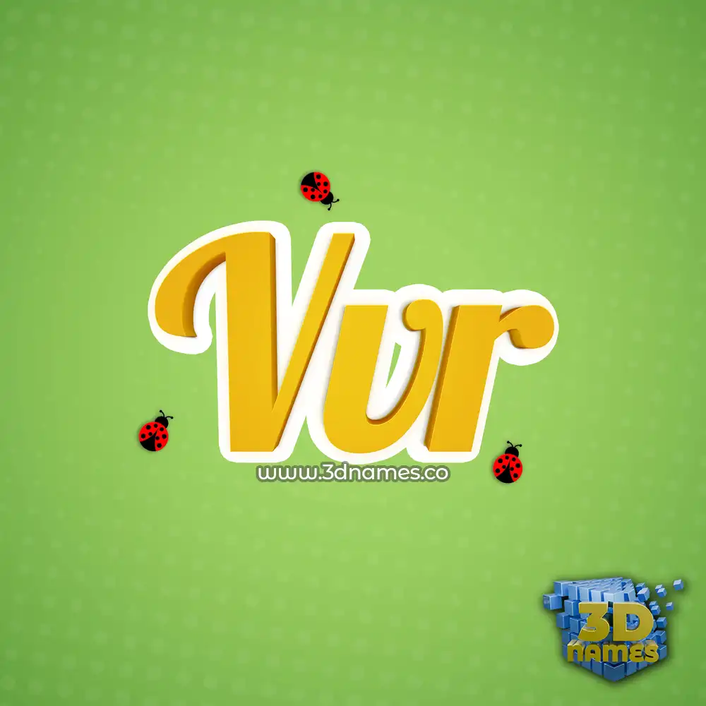 vvr in Ladybugs style - 3D name wallpaper