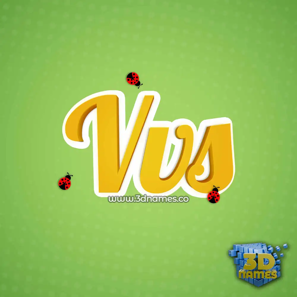 vvs in Ladybugs style - 3D name wallpaper