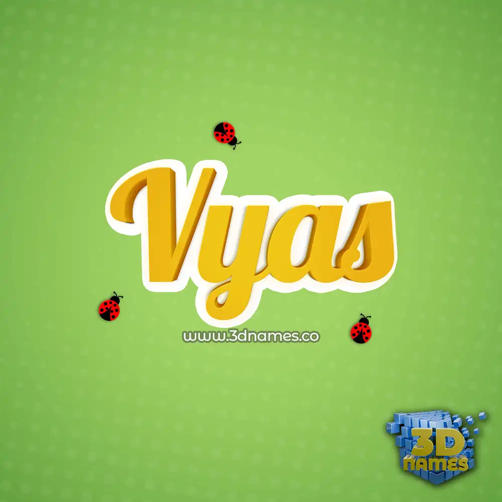 vyas in Ladybugs style - 3D name wallpaper