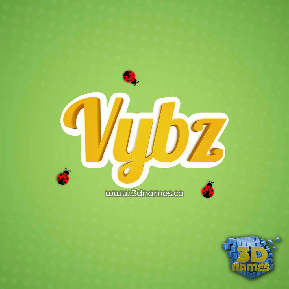vybz in Ladybugs style - 3D name wallpaper