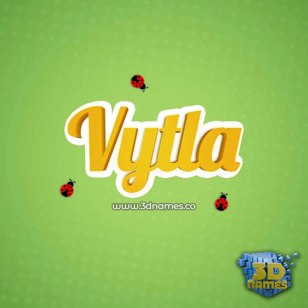 vytla in Ladybugs style - 3D name wallpaper