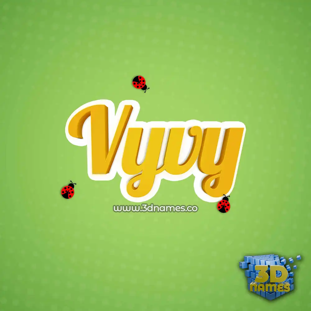vyvy in Ladybugs style - 3D name wallpaper