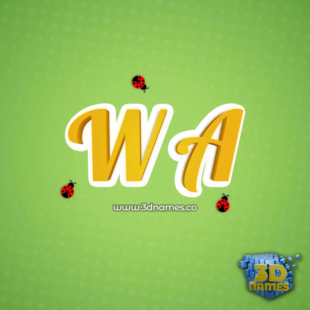 w a in Ladybugs style - 3D name wallpaper