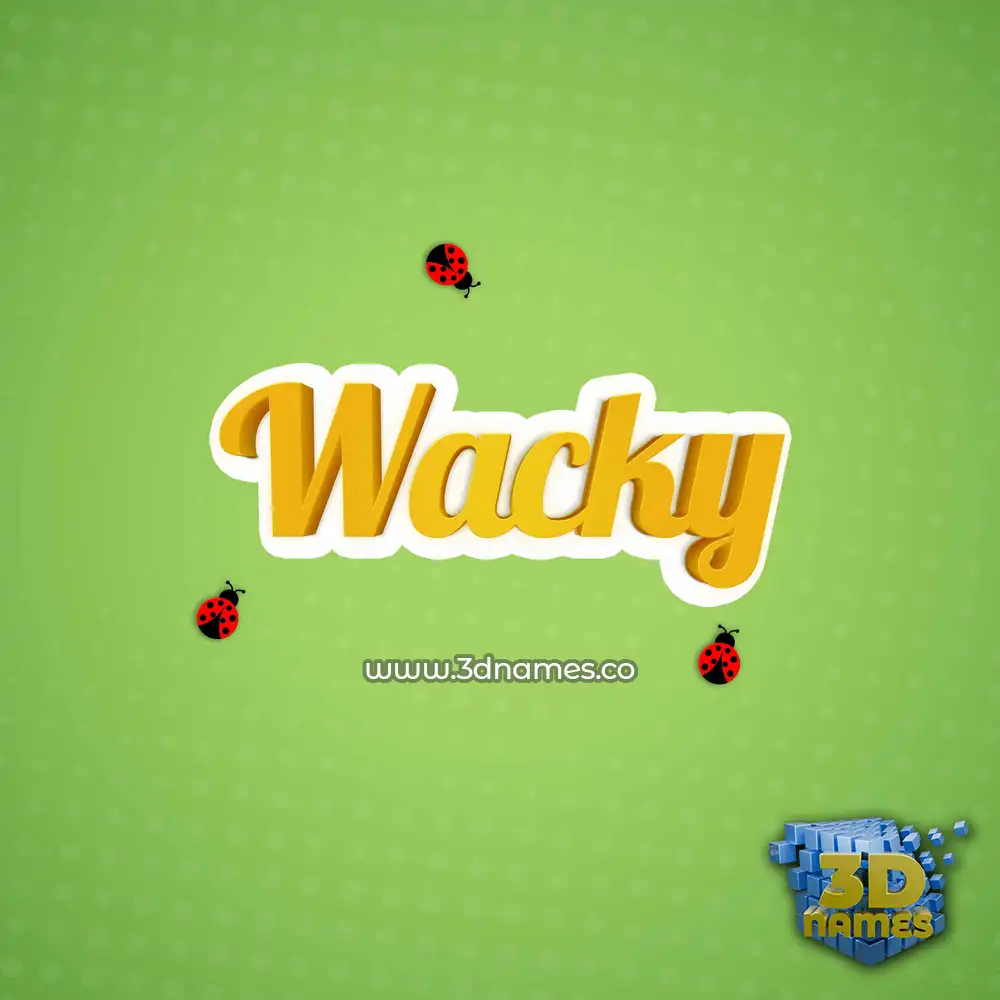 wacky in Ladybugs style - 3D name wallpaper
