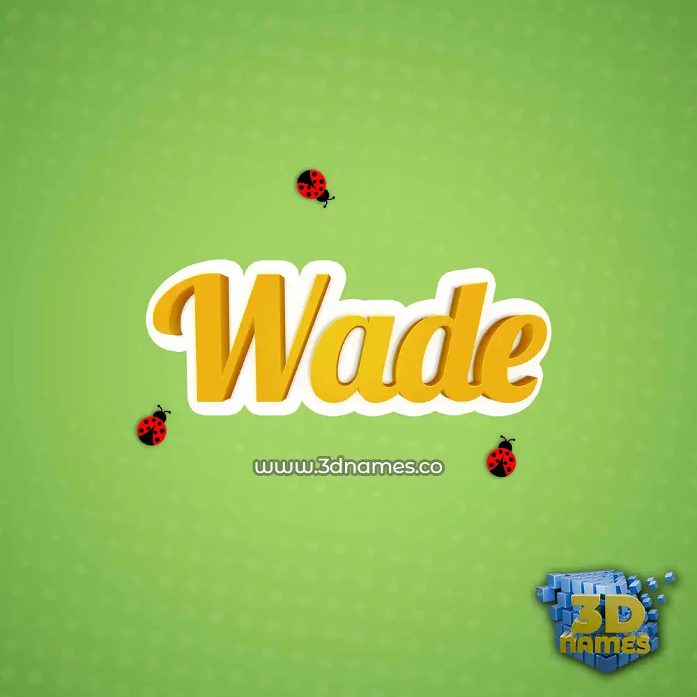 wade in Ladybugs style - 3D name wallpaper