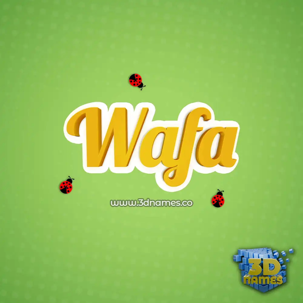 wafa in Ladybugs style - 3D name wallpaper