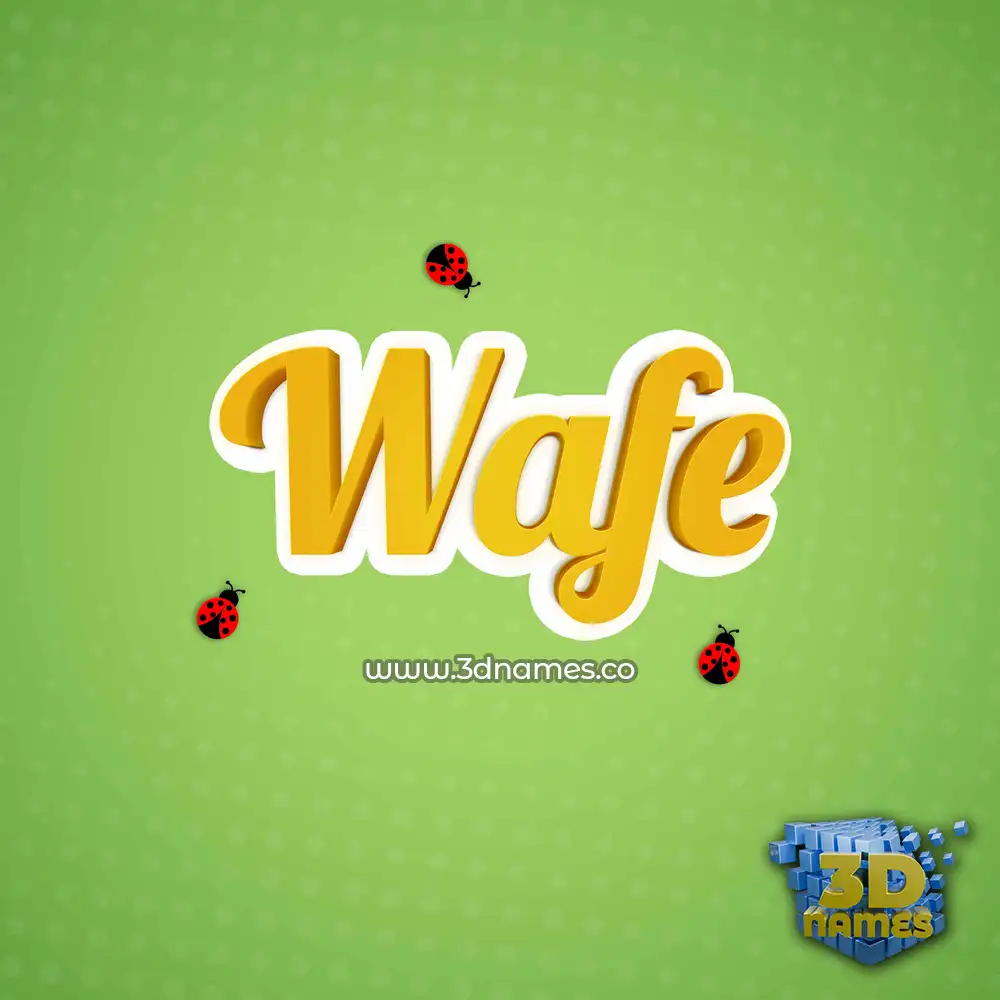 wafe in Ladybugs style - 3D name wallpaper