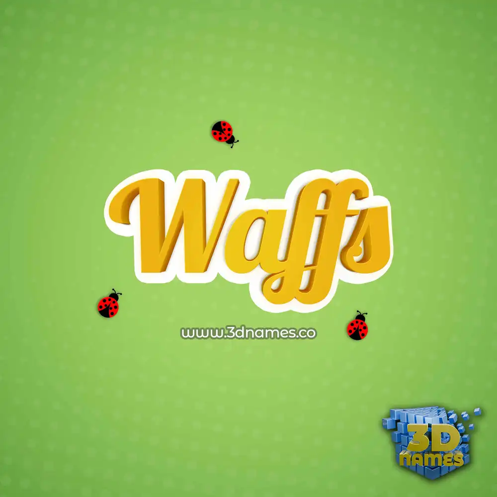 waffs in Ladybugs style - 3D name wallpaper