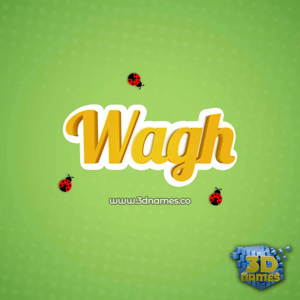 wagh in Ladybugs style - 3D name wallpaper