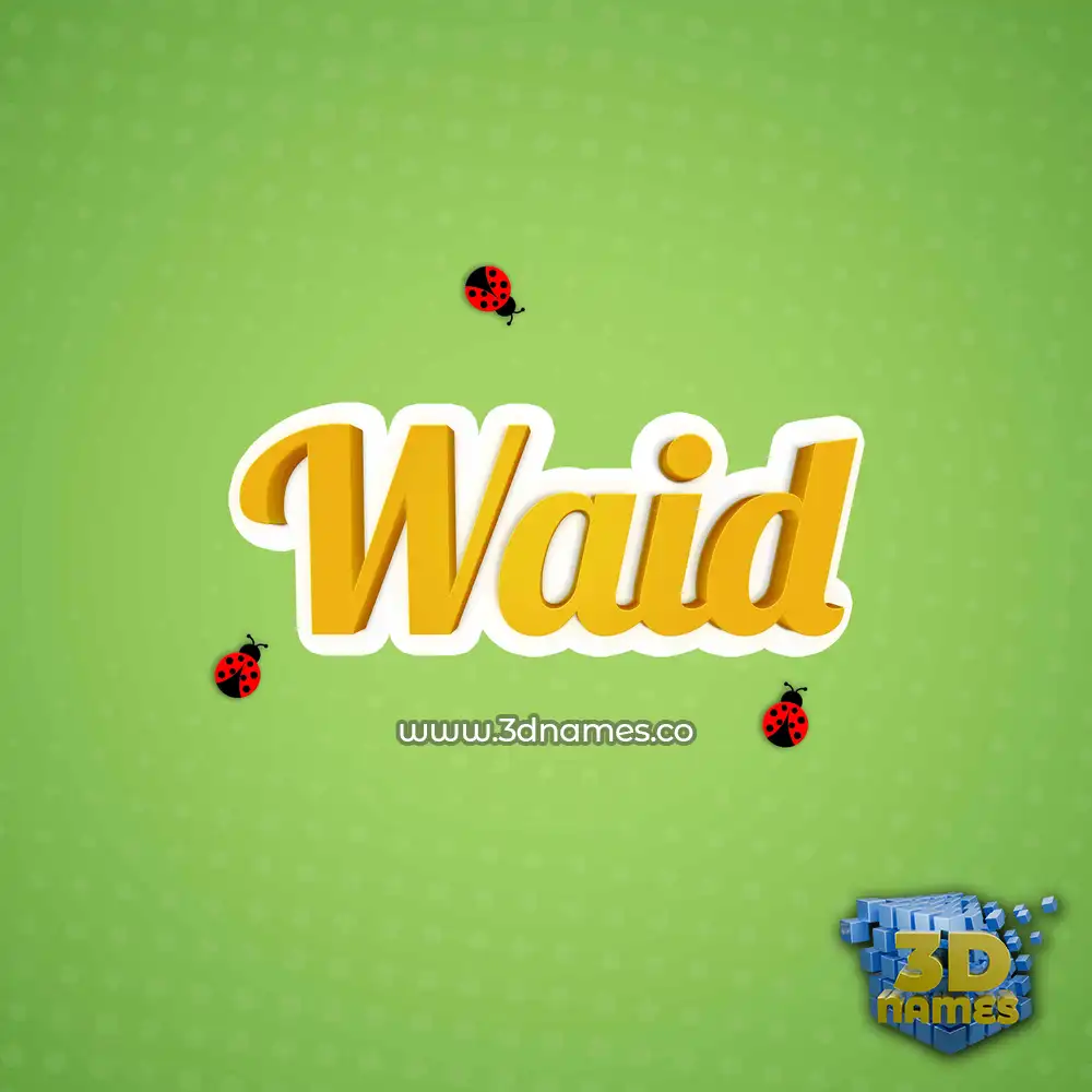 waid in Ladybugs style - 3D name wallpaper