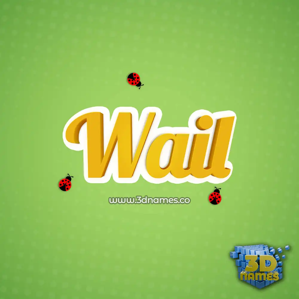 wail in Ladybugs style - 3D name wallpaper