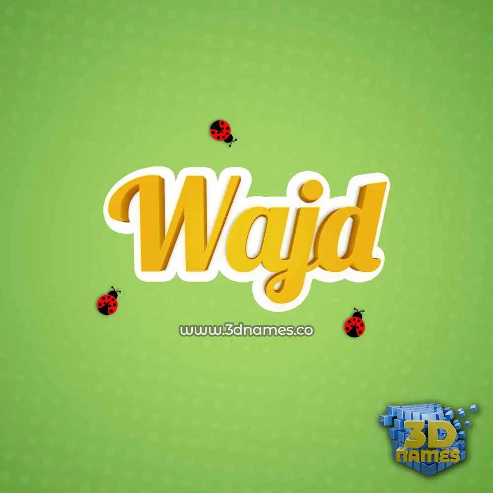 wajd in Ladybugs style - 3D name wallpaper
