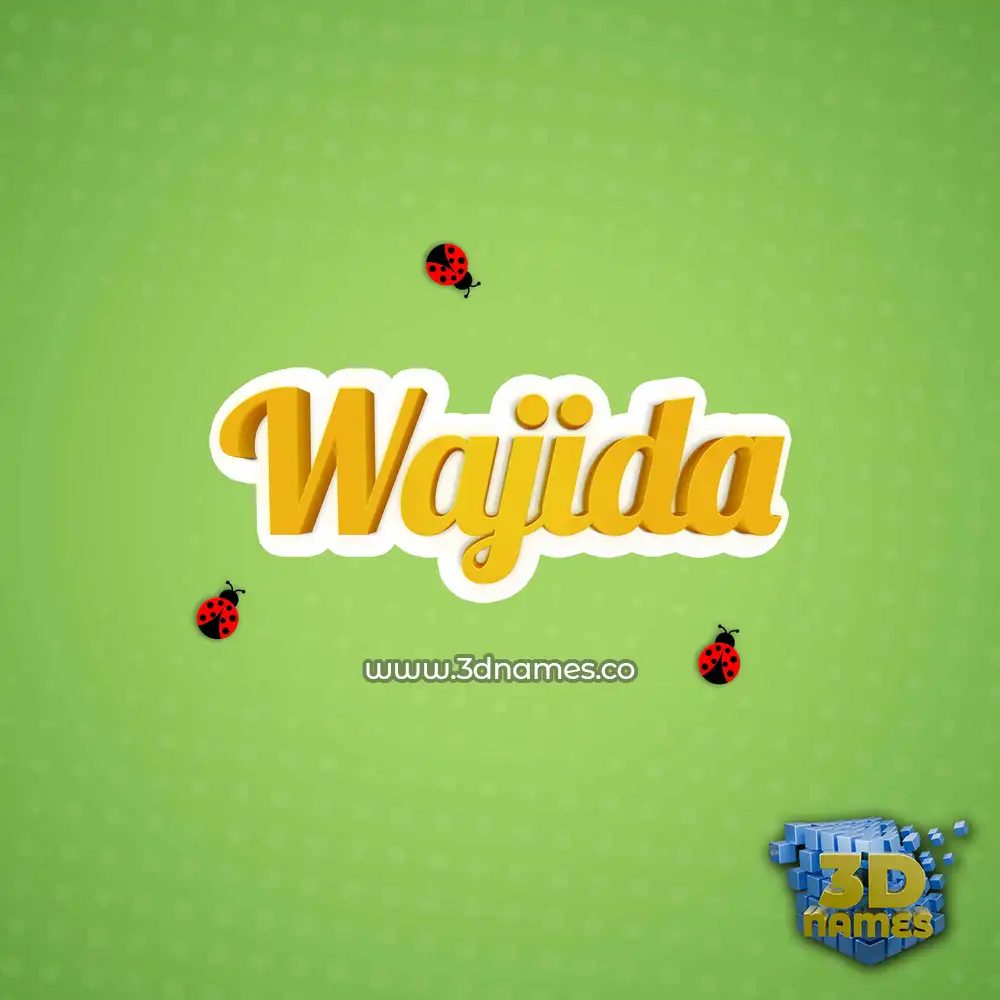 wajida in Ladybugs style - 3D name wallpaper