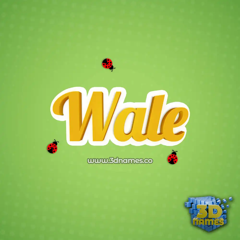 wale in Ladybugs style - 3D name wallpaper