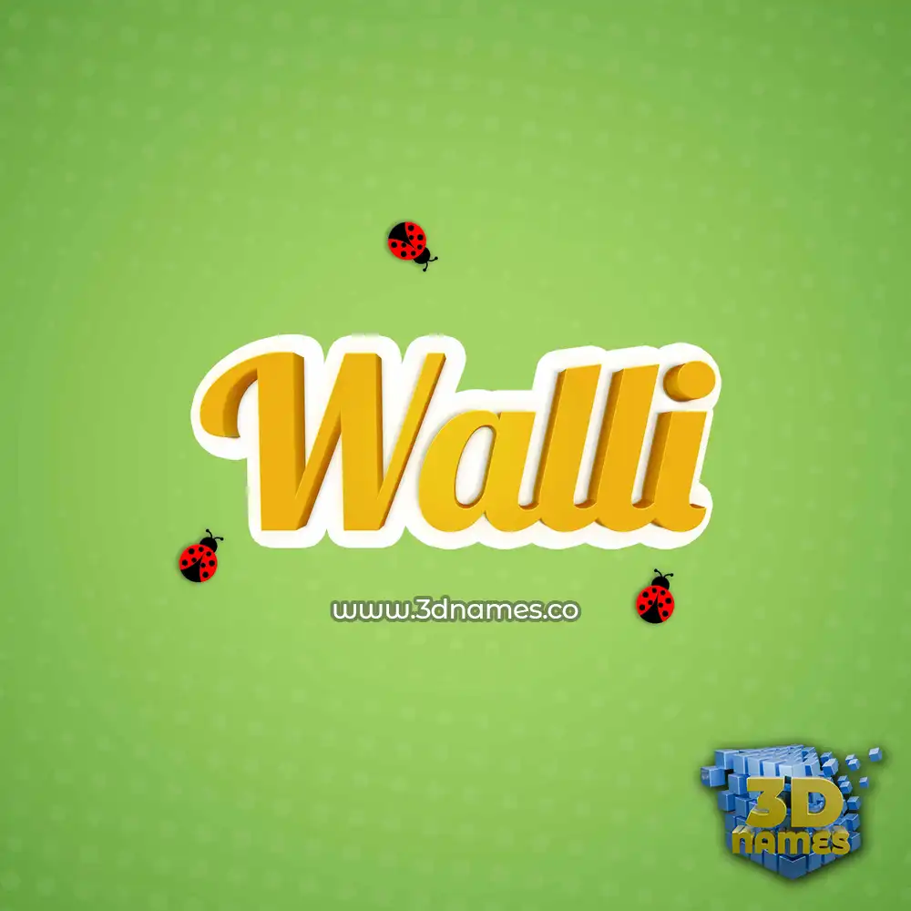 walli in Ladybugs style - 3D name wallpaper
