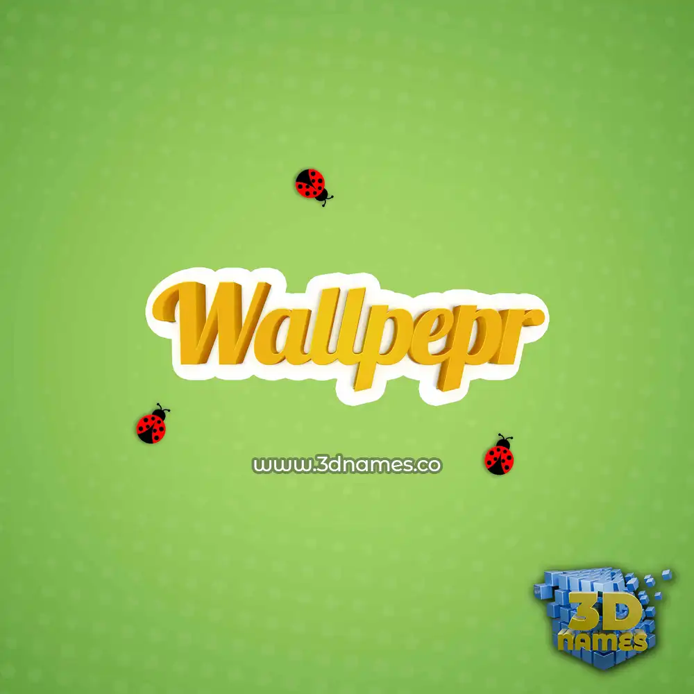 wallpepr in Ladybugs style - 3D name wallpaper