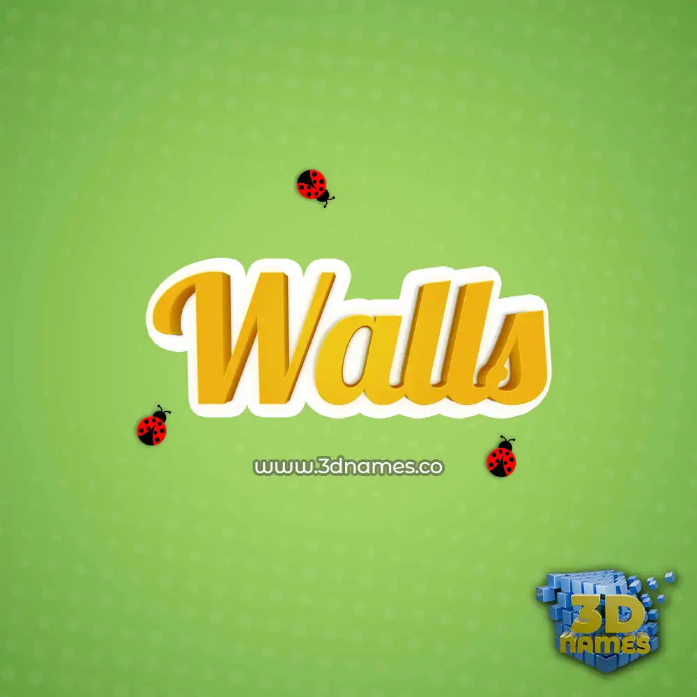 walls in Ladybugs style - 3D name wallpaper