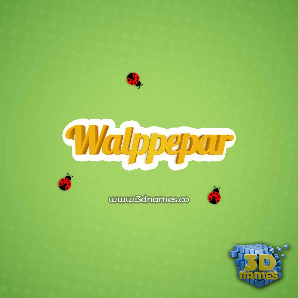 walppepar in Ladybugs style - 3D name wallpaper