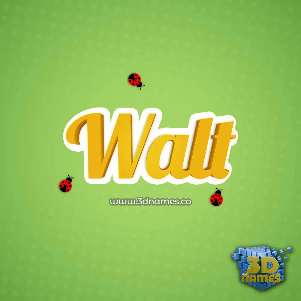 walt in Ladybugs style - 3D name wallpaper