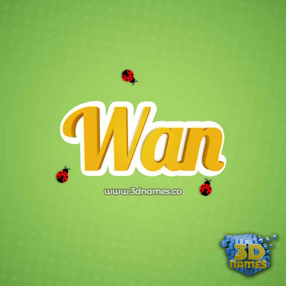 wan in Ladybugs style - 3D name wallpaper