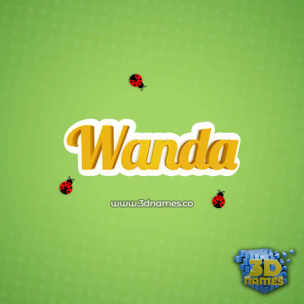 wanda in Ladybugs style - 3D name wallpaper