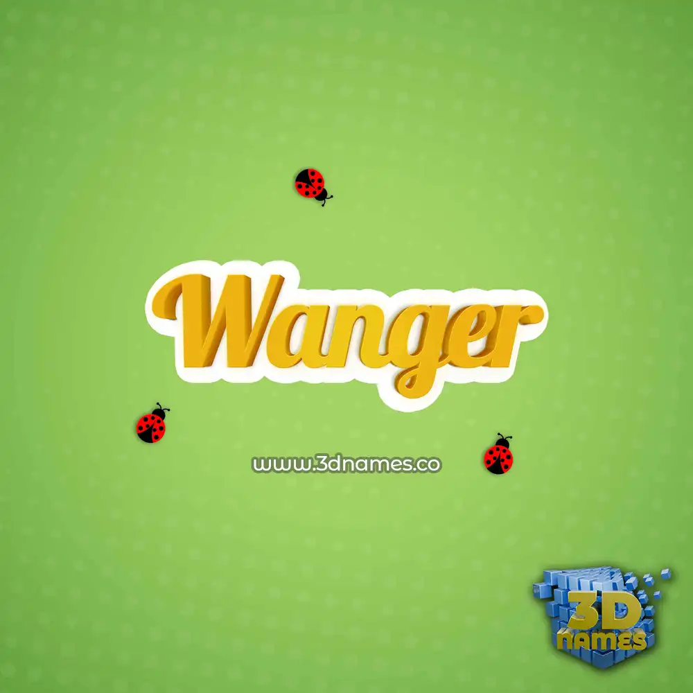 wanger in Ladybugs style - 3D name wallpaper