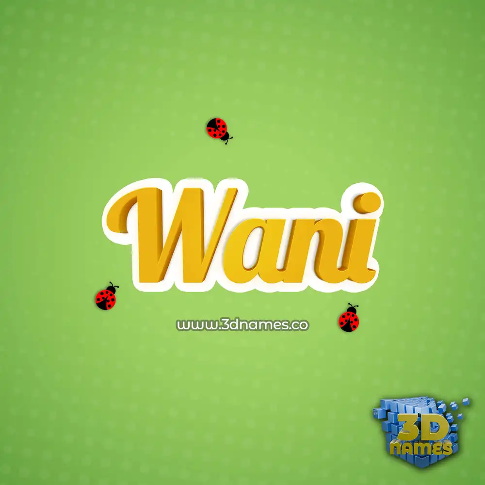 wani in Ladybugs style - 3D name wallpaper