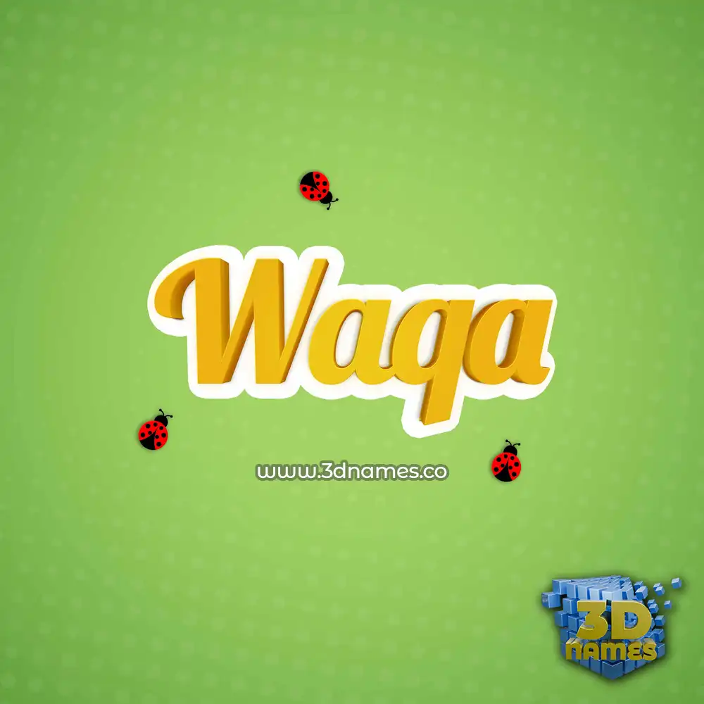 waqa in Ladybugs style - 3D name wallpaper