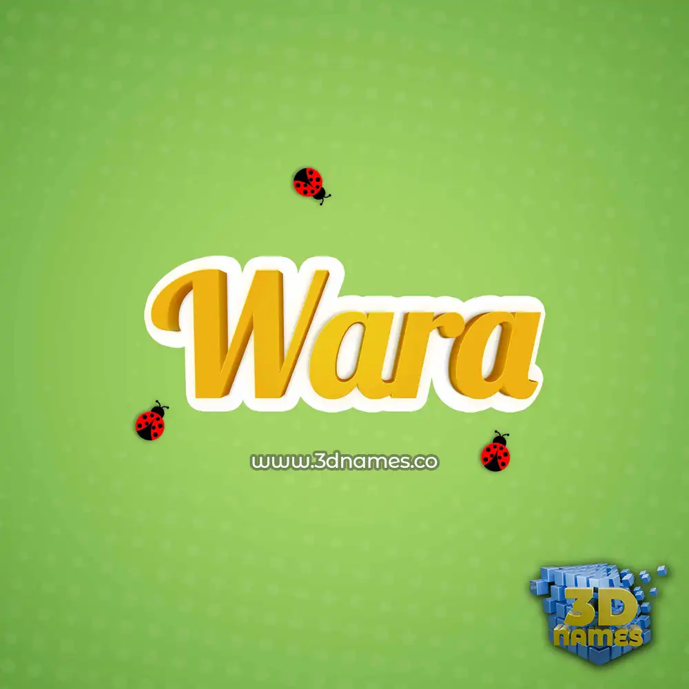 wara in Ladybugs style - 3D name wallpaper
