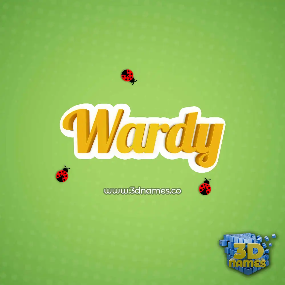 wardy in Ladybugs style - 3D name wallpaper