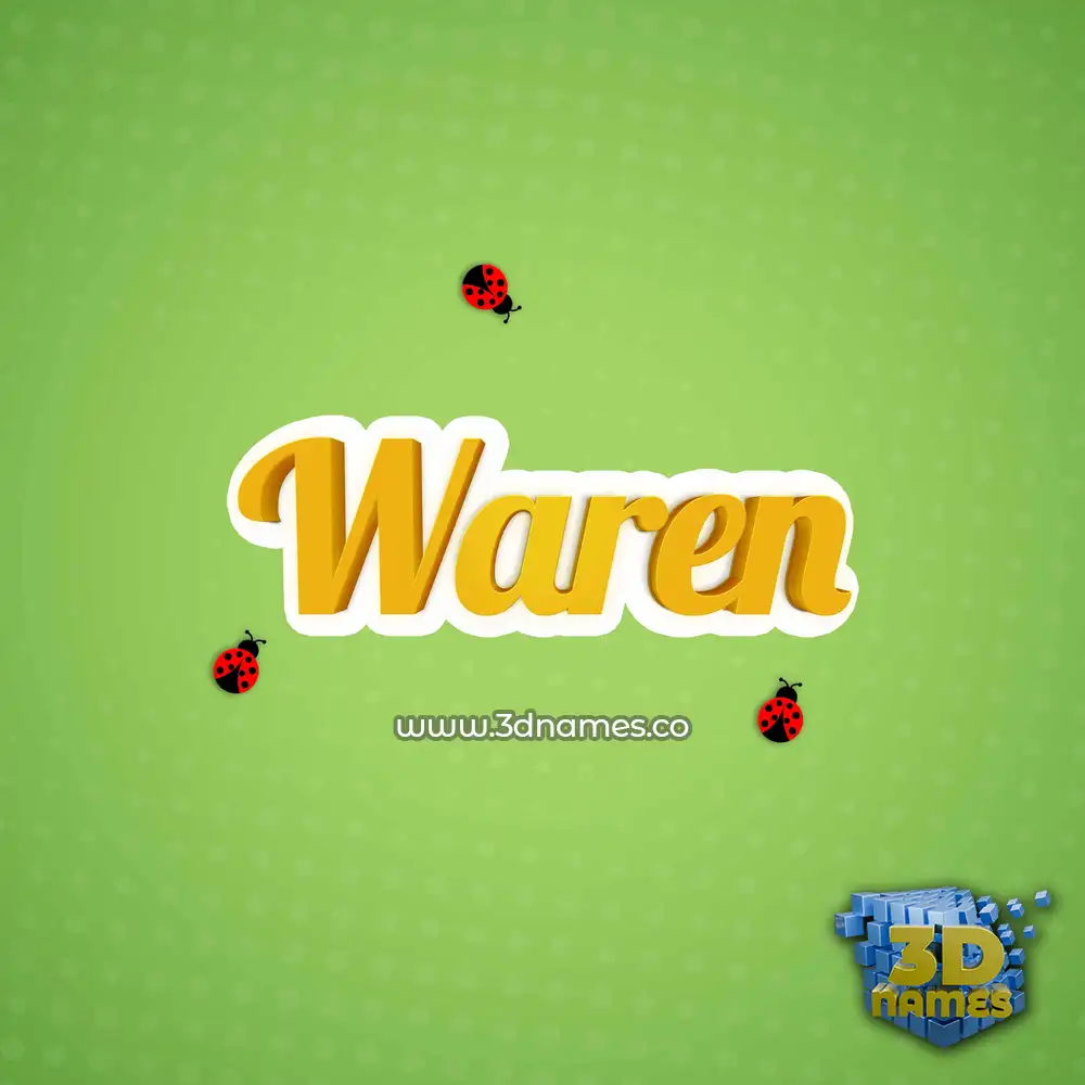 waren in Ladybugs style - 3D name wallpaper