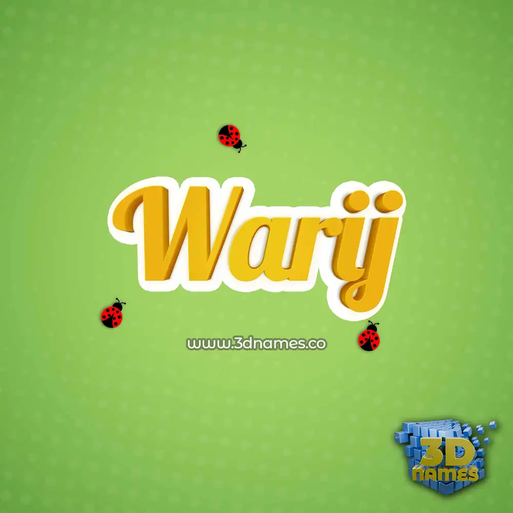 warij in Ladybugs style - 3D name wallpaper