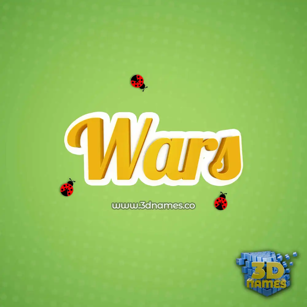 wars in Ladybugs style - 3D name wallpaper