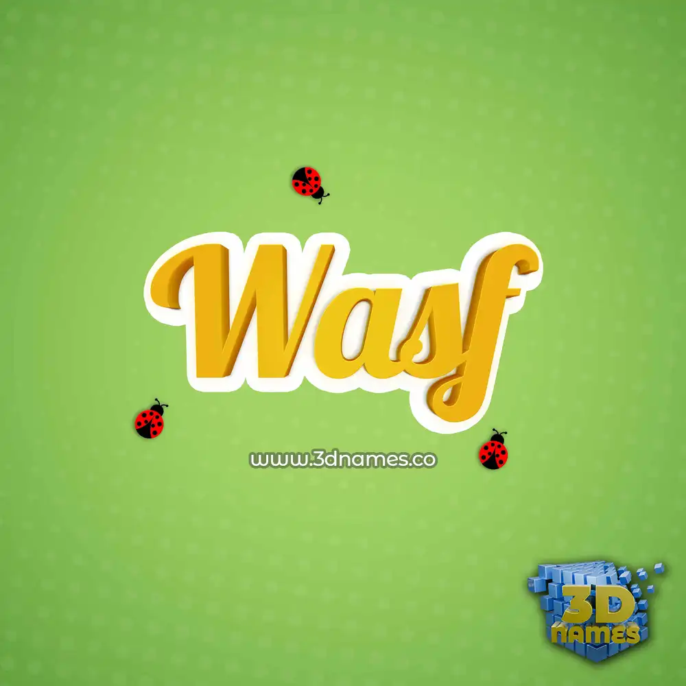wasf in Ladybugs style - 3D name wallpaper