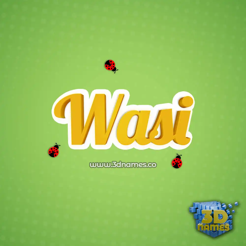 wasi in Ladybugs style - 3D name wallpaper