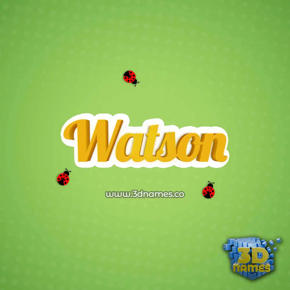 watson in Ladybugs style - 3D name wallpaper