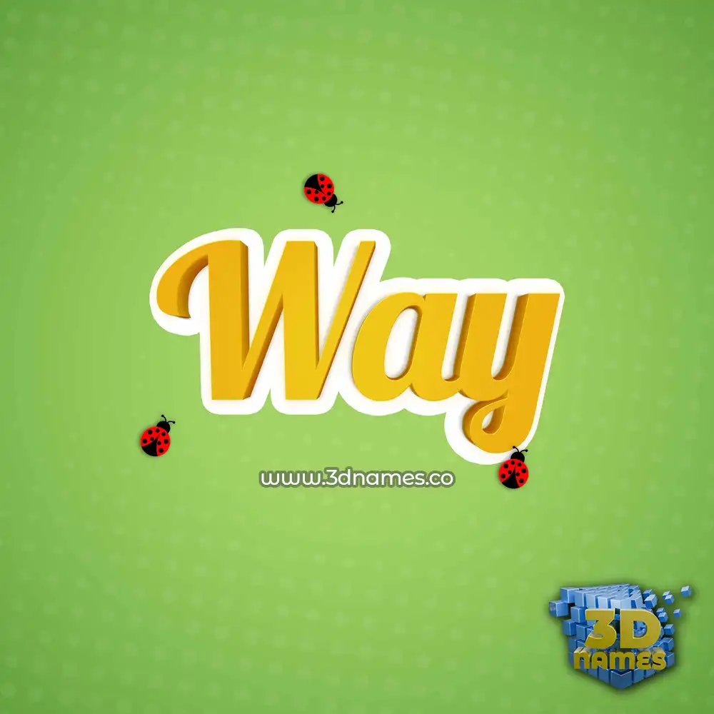 way in Ladybugs style - 3D name wallpaper