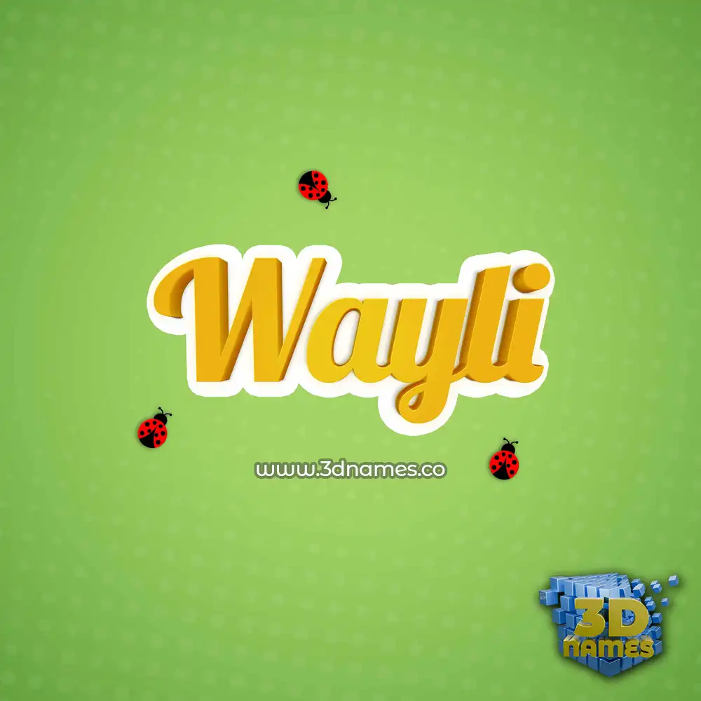 wayli in Ladybugs style - 3D name wallpaper