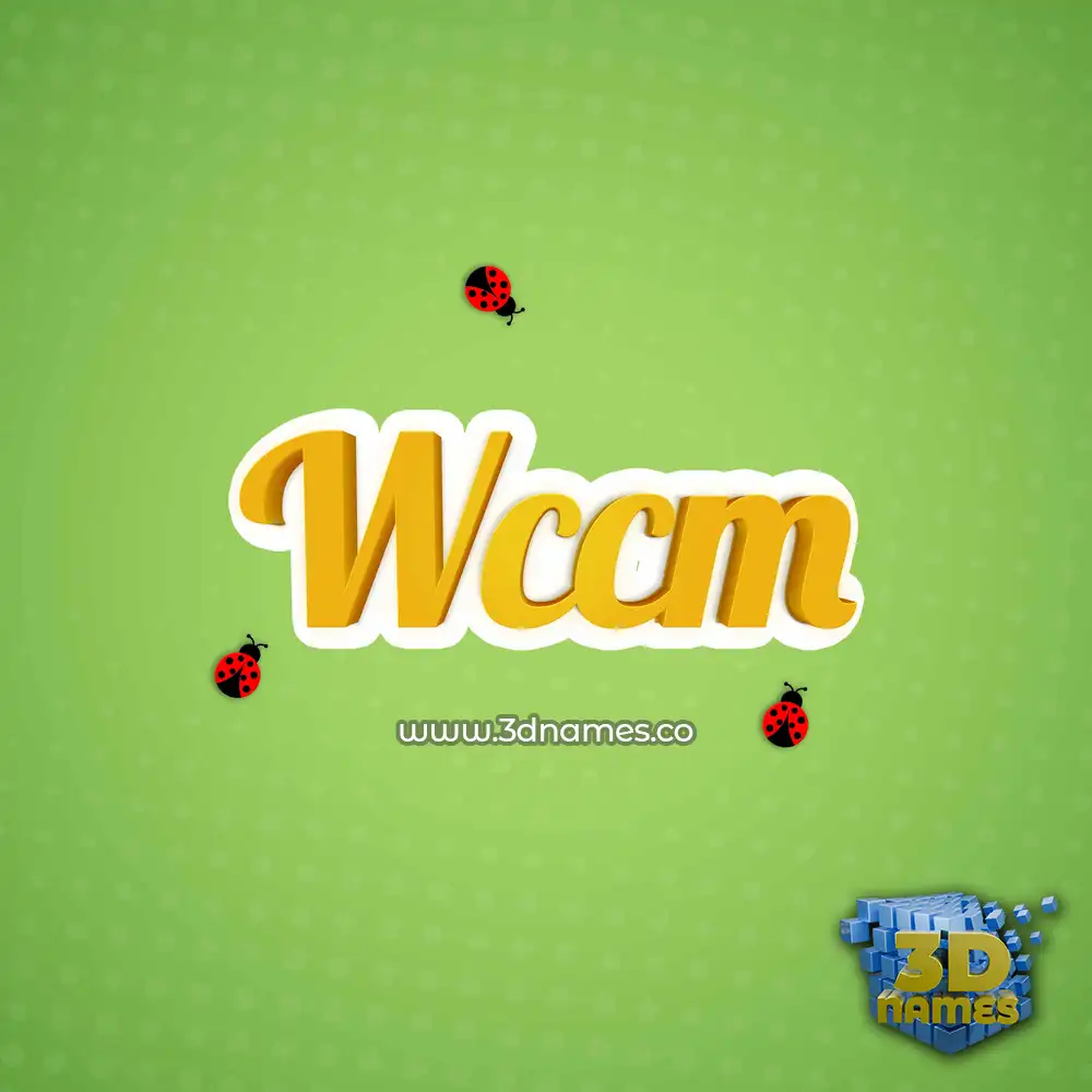 wccm in Ladybugs style - 3D name wallpaper