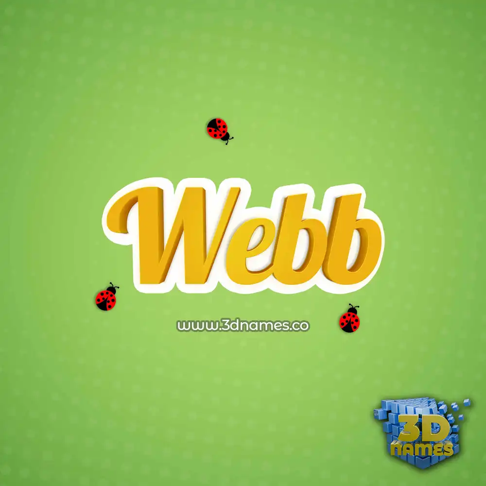 webb in Ladybugs style - 3D name wallpaper