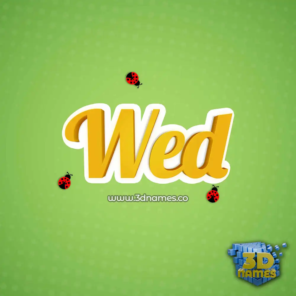 wed in Ladybugs style - 3D name wallpaper