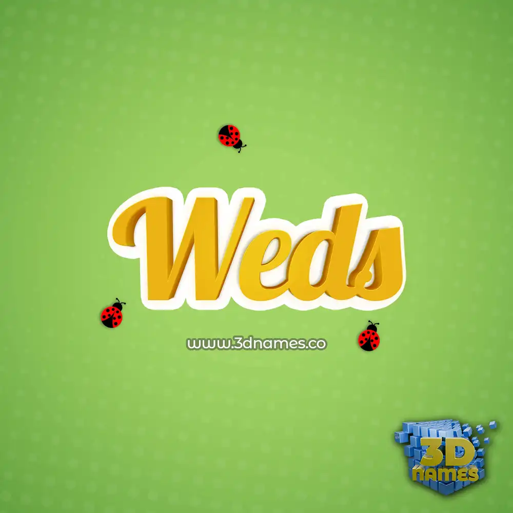 weds in Ladybugs style - 3D name wallpaper