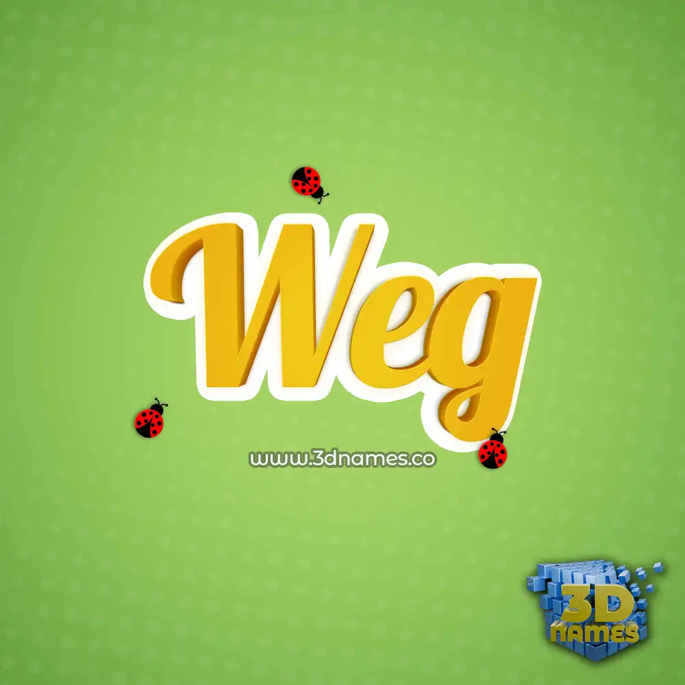 weg in Ladybugs style - 3D name wallpaper